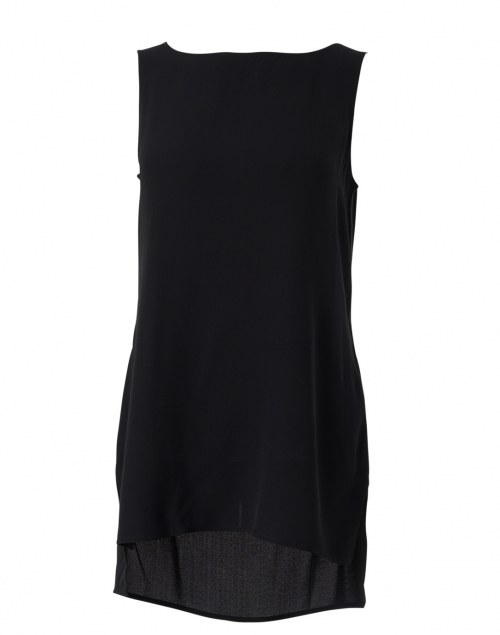 Product image - Eileen Fisher - Black Essential Silk Georgette Crepe Shell