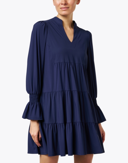 Front image - Jude Connally - Tammi Navy Tiered Dress