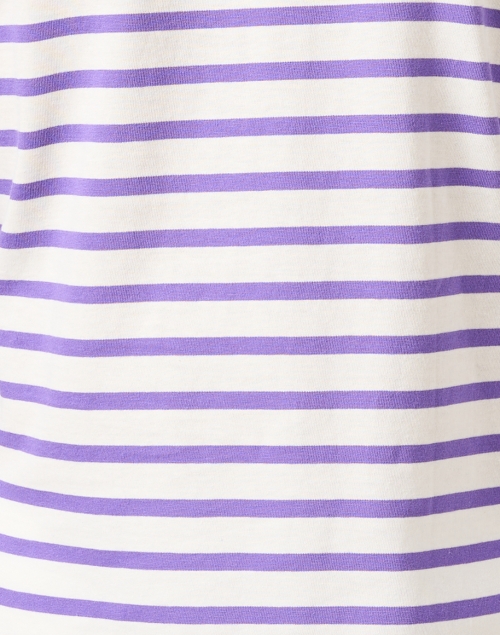 Fabric image - Saint James - Galathee White and Lavender Striped Shirt