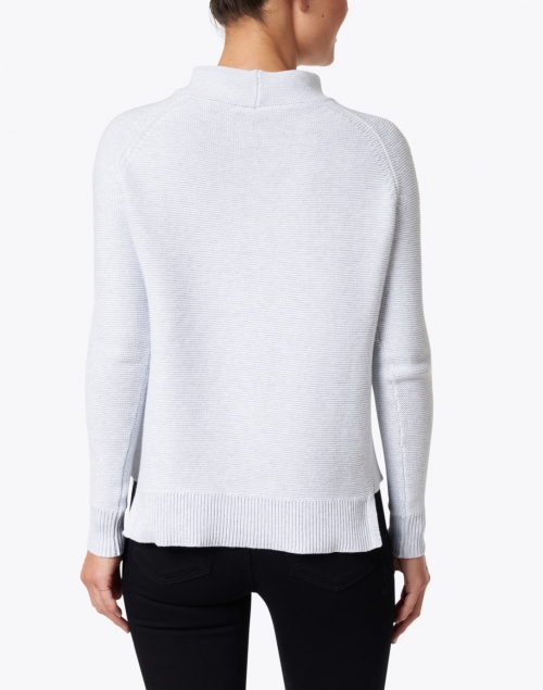 Back image - Kinross - Grey Garter Stitch Cotton Sweater