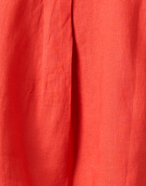 Fabric image - Eileen Fisher - Coral Linen Short Sleeve Shirt
