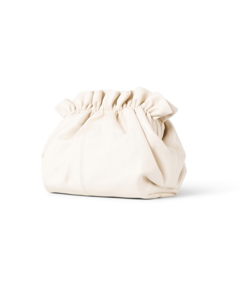Front image - Loeffler Randall - Willa Cream Leather Cinched Clutch