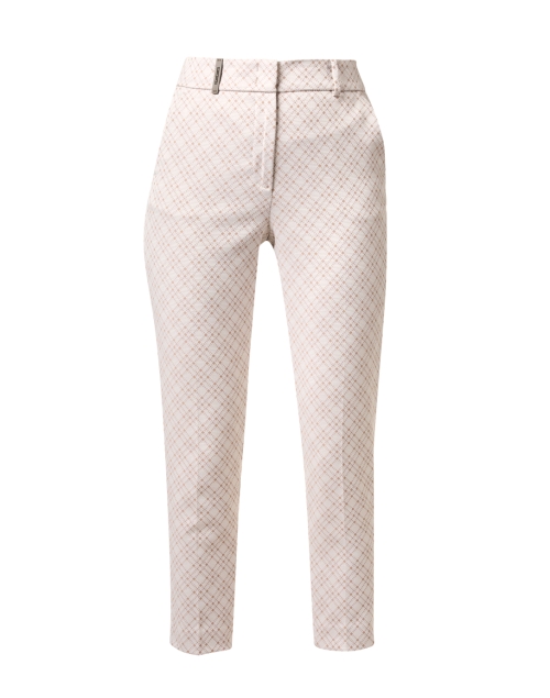 Product image - Peserico - Beige Jacquard Stretch Cotton Pant