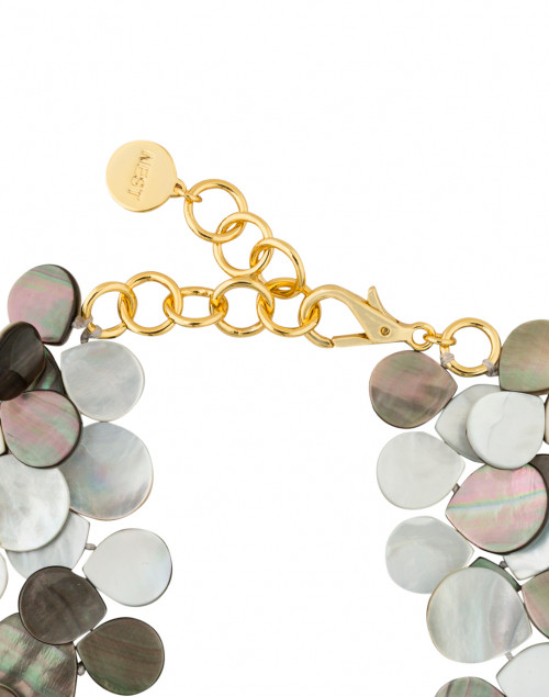 Back image - Nest - Grey Mother of Pearl Cluster Necklace