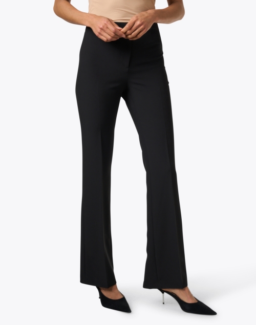 Front image - Seventy - Black Stretch Straight Leg Trousers