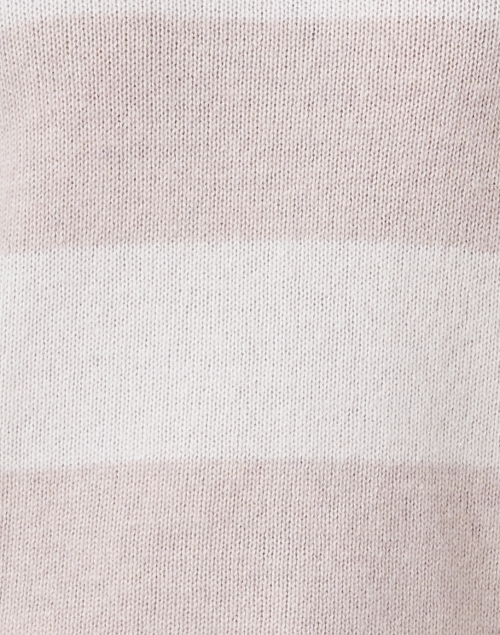 Fabric image - Kinross - Ivory Striped Cashmere Sweater