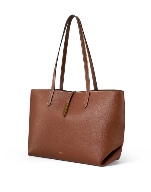 Front image - DeMellier - Tokyo Brown Grain Leather Tote Bag