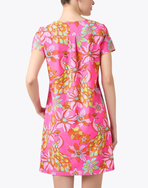 Back image - Jude Connally - Ella Pink Floral Print Dress