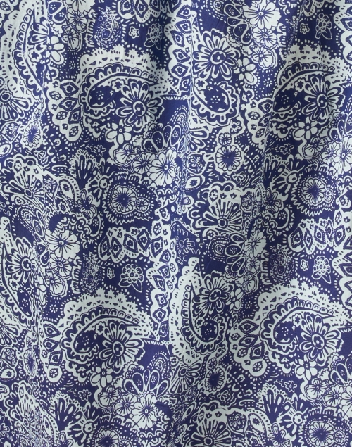 Fabric image - Ro's Garden - Gala Blue Print Shirt Dress