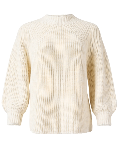 Product image - Apiece Apart - Cream Cotton Ribbed Sweater