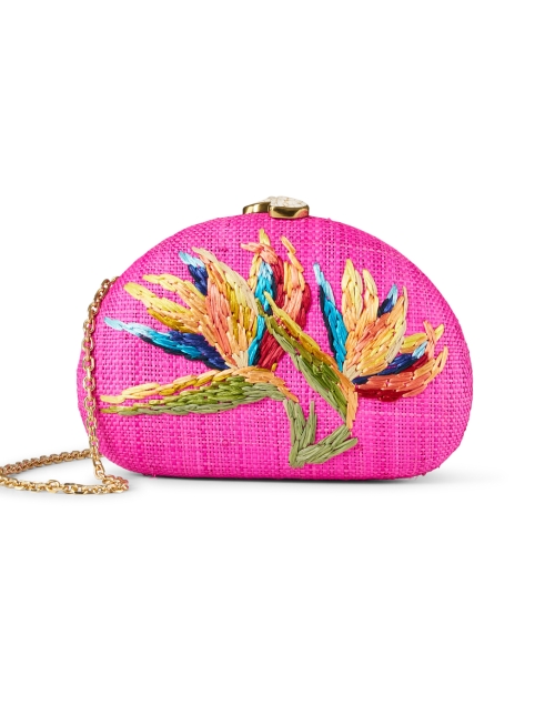 Product image - Rafe - Berna Pink Tropical Embroidered Clutch