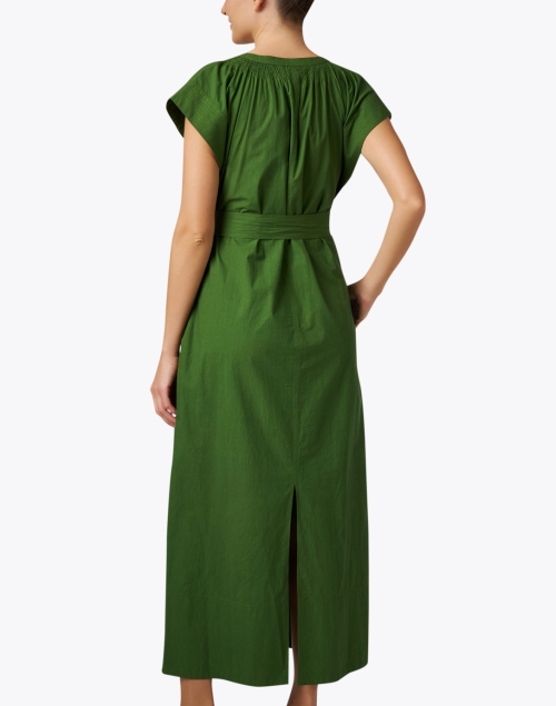 Back image - Apiece Apart - Mirada Green Cotton Dress