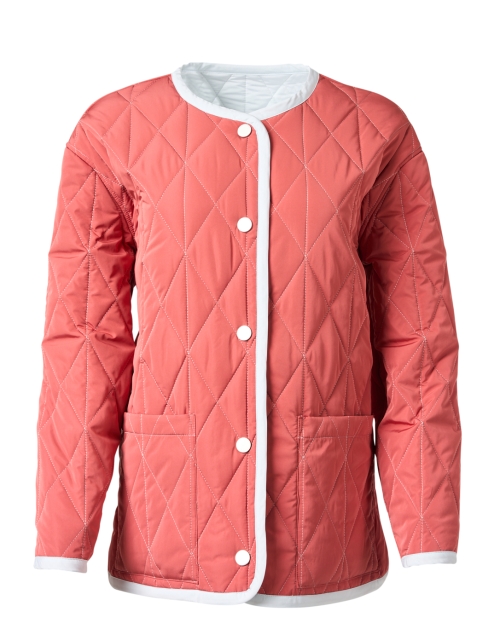 Product image - Jane Post - Coral and Blue Reversible Quilted Jacket
