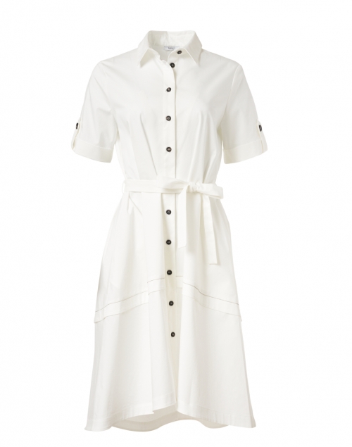 Product image - Peserico - White Stretch Cotton Shirt Dress