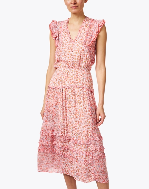 Front image - Poupette St Barth - Paulina Pink Print Dress