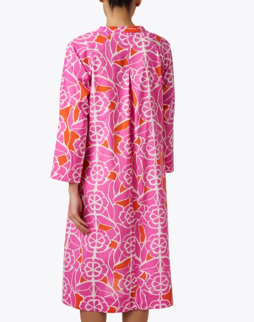 Back image - Ro's Garden - Isaura Pink Print Dress