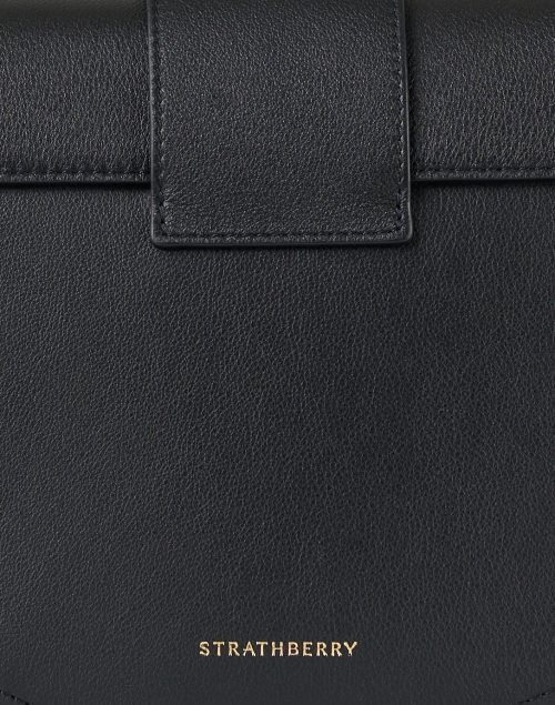 Fabric image - Strathberry - Crescent Black Leather Crossbody Bag
