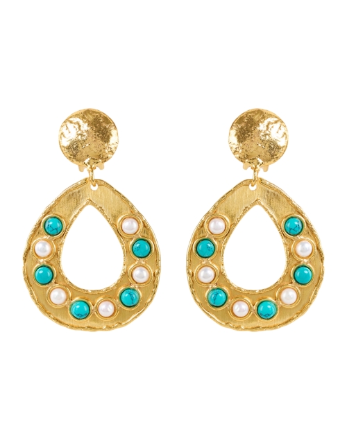 Product image - Sylvia Toledano - Thalita Pearl and Turquoise Drop Earrings