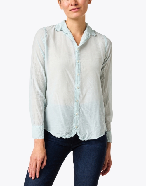 Front image - CP Shades - Romy Sea Green Cotton Silk Shirt