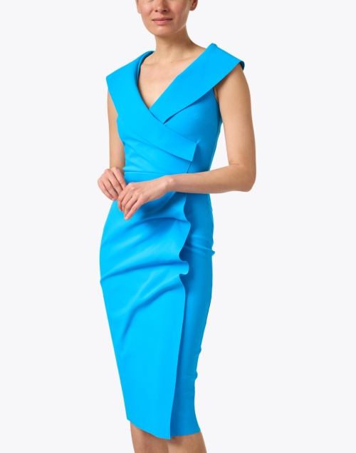 Front image - Chiara Boni La Petite Robe - Fiynorc Blue Stretch Jersey Dress