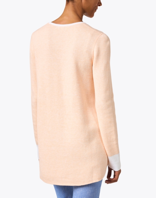 Back image - Kinross - Orange Cashmere Cotton Reversible Sweater