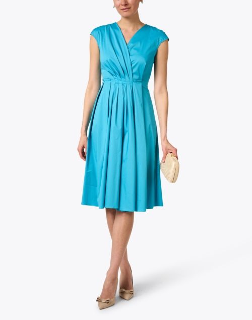 Look image - Weekend Max Mara - Vertice Blue Cap Sleeve Dress