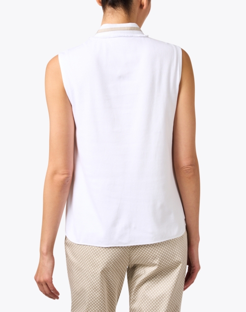 Back image - Peserico - White Stretch Poplin Shirt