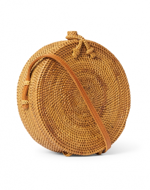 Front image - Bembien - Rose Natural Rattan Circle Crossbody Bag