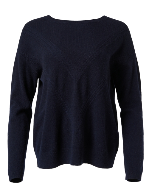 Product image - Repeat Cashmere - Navy Chevron Cashmere Sweater