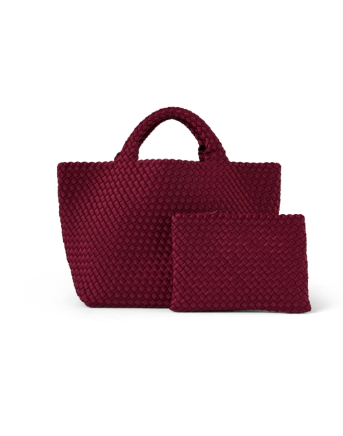 Back image - Naghedi - St. Barths Medium Burgundy Woven Handbag