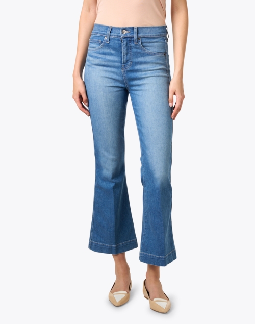 Front image - Veronica Beard - Carson Medium Wash High Rise Ankle Flare Jean