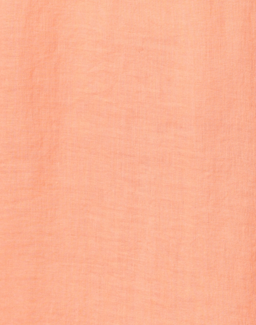 120% Lino - Sunset Orange Linen Shirt Dress