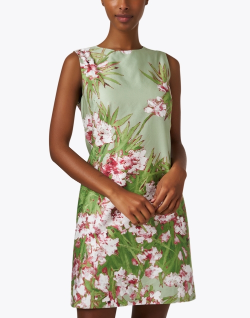 Front image - Rani Arabella - Liguria Green Floral Cotton Dress