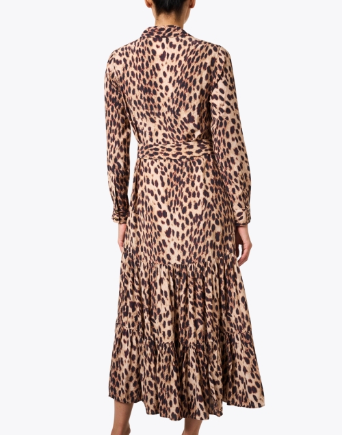 Back image - Figue - Teagan Cheetah Print Midi Dress