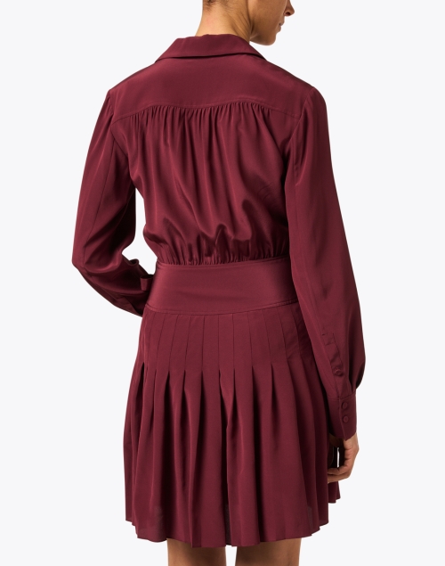 Back image - Jason Wu - Burgundy Silk Wrap Dress