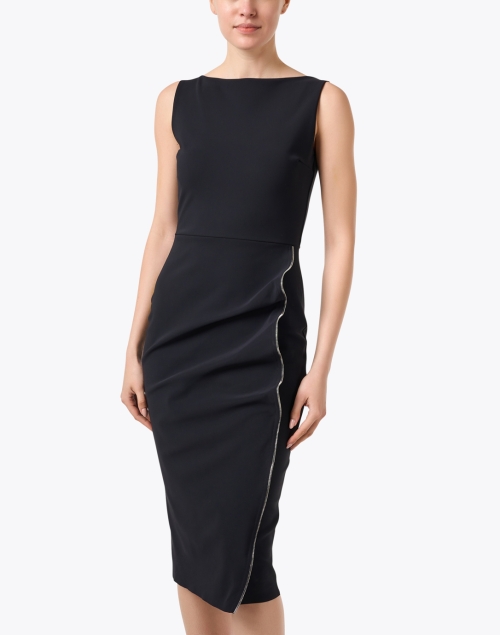 Front image - Chiara Boni La Petite Robe - Branka Black Zipper Dress