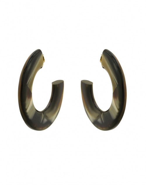 Product image - Pono by Joan Goodman - Gia Gold and Brown Resin Hoop Earrings