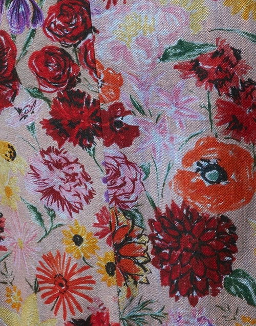 Fabric image - Odeeh - Multi Floral Print Denim Shift Dress