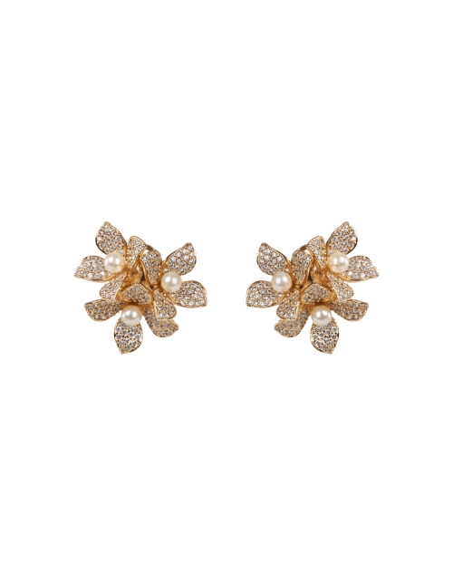 Product image - Anton Heunis - Crystal and Pearl Cluster Flower Earrings