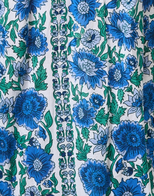 Fabric image - Ro's Garden - Blue Floral Cotton Kurta