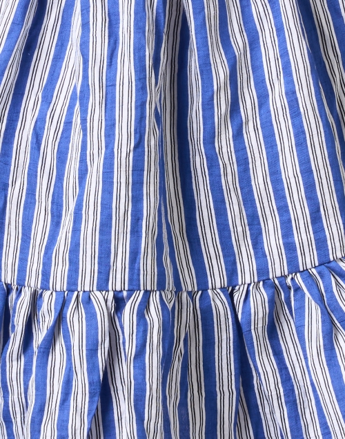 Fabric image - Veronica Beard - Zee Blue and White Stripe Dress