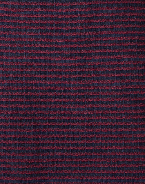Fabric image - L.K. Bennett - Paloma Navy and Burgundy Striped Skirt