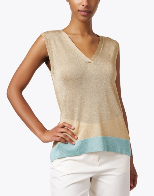 Front image - Weill - Fergie Gold and Blue Tank