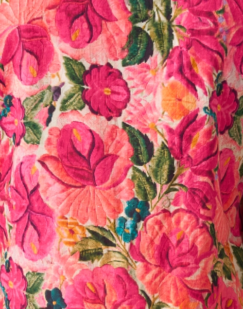 Fabric image - Ro's Garden - Deauville Pink Printed Shirt Dress