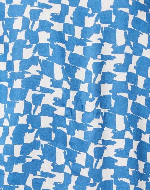 Fabric image - WHY CI - Blue Geo Print Top