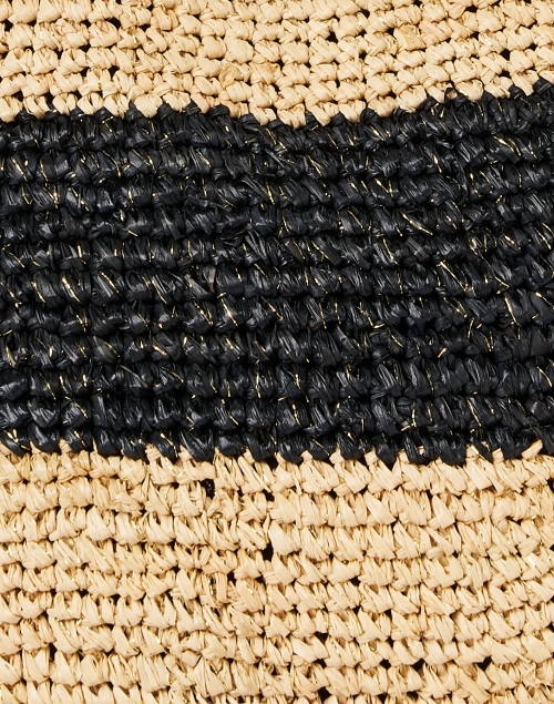Fabric image - Laggo - Jill Beige and Black Raffia Handbag