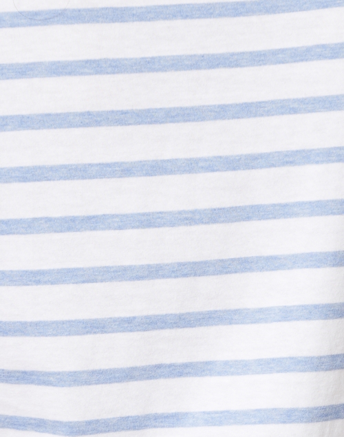 Fabric image - Saint James - Villefranche White and Denim Blue Striped Top