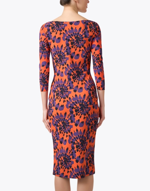 Back image - Chiara Boni La Petite Robe - Tuby Orange Multi Print Dress
