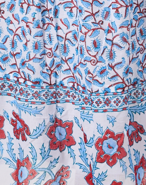 Fabric image - Bella Tu - Red White and Blue Print Cotton Dress