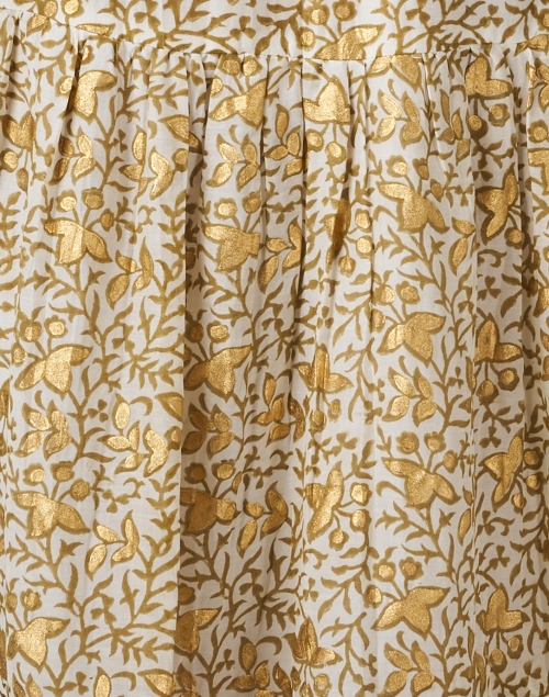 Fabric image - Oliphant - Gold Leaf Printed Cotton Silk Dress